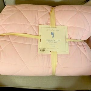 Pottery Barn Kids Corduroy Cozy Plush Quilt Pink